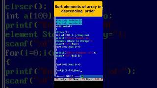 C Program to Sort Array Elements in Descending Order Part 73 | C Programming #cprogramming