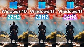 Windows 11 24H2 vs Windows 11 23H2 vs Windows 10 22H2 - Gaming in 2024