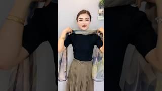 How to tie a scarf after making a set time?#shorts #short #fashion #style @BrilliantArt