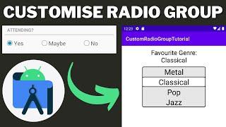 Radio Group Android Studio Tutorial | Custom Radio Buttons