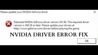 Fix Battlefield 1 Please update your Nvidia GeForce driver