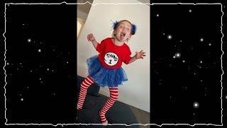 Adley turns into a THiNG!! Wearing Dr Seuss costumes with Niko & Navey! dress up for school #Shorts