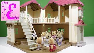 Домик Сильвания Фемели распаковка Sylvanian families city house with lights домик.