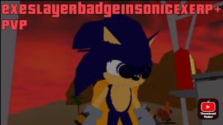 exe Slayer badge in Sonic EXE + PVP