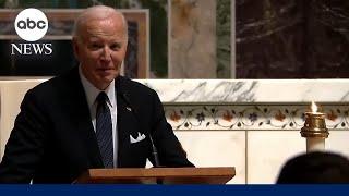 President Biden delivers eulogy for Ethel Kennedy during service