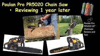 Poulan Pro PR5020 20" 50cc Review and Demo [1 year later]