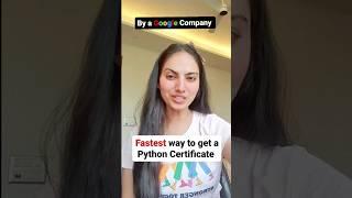 Fastest way to get a python certificate by Google #itjobs #itskills #highpayingjobs #shorts