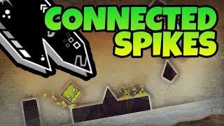 Connected Spikes Tutorial - Geometry dash 2.1 [How To Make Connected Spikes]