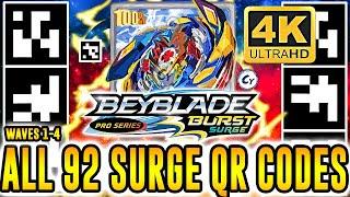 100% ALL 92 BEYBLADE BURST SURGE PRO SERIES QR CODES IN 4K! BEYBLADE BURST QR CODES