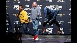 UFC 248: Israel Adesanya, Yoel Romero Have Dance Off After Staredown - MMA Fighting