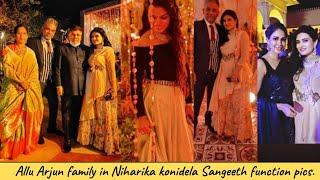 Allu family enjoying in Niharika Konidela sangeet event pics .