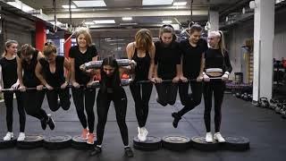 Strong Girl Lifts 8 Girls