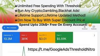 New Google Ads Unlimited Threshold Method 2024! Casino,Gambling,Crypto Ads Without Any Suspension!