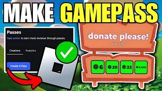 How to Make Gamepass in Pls Donate Roblox