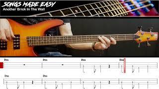 Another Brick In The Wall - Pink Floyd | EASY BASS | Songs Made Easy