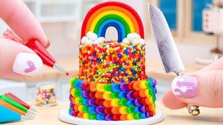 So Tasty Miniature Buttercream Rainbow Cake Recipe  Beautiful Birthday Cake Decorating