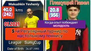 5 -й Регулярный турнир по н/Теннису|Когда опыт превосходит молодость|Макушкин Евгений vs Плакущий П.