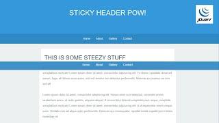 Sticky Header CSS Transition Using jQuery | How To Make Sticky Navigation | CodeExpress