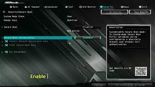 ASRock Secure Boot Enable