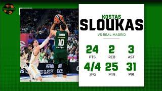 Real Madrid - Panathinaikos 80-95 Kostas Sloukas (24 Points, 31 PIR)