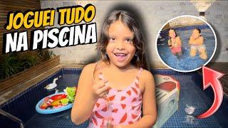 FOMOS PRA PISCINA A NOITE !!!  * desafio bóia ou afunda *