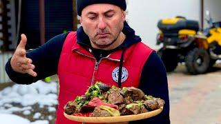 Discover a Traditional Caucasian Recipe! HEART, LIVER, LUNGS. LAMB LIVER IN A CAULDRON