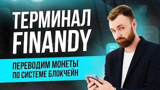 Терминал Finandy | Переводим монеты по системе Блокчейн | Инструкция