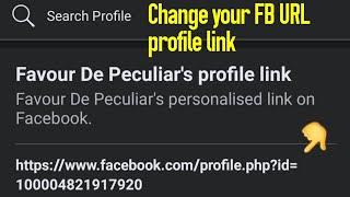 How to setup Facebook profile URL link