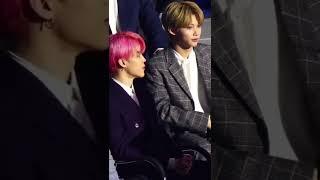 Jimin and Felix trying not to look at each other