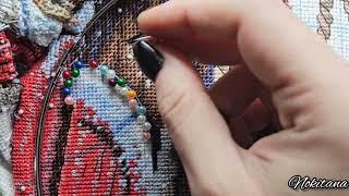 #30 Красивый бекстич, плавный, длинный лонгстич, в 1 и в 2 нити, backstitch, шов назад иголка