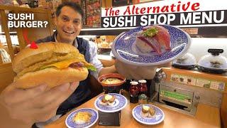 Japanese Conveyor Belt Sushi Menu ー Cheese Burgers, Steak, Ramen?  ONLY in JAPAN