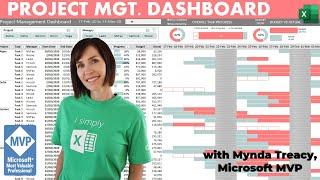 Interactive Excel Project Management Dashboard - FREE Download