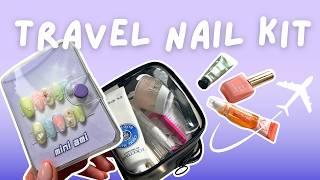 packing my travel nail care kit - PRESS ON NAILS