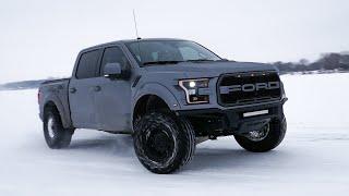 Raptor with Studded Tires Breaks on Thin Ice