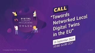 Info day: Towards networked Local Digital Twins in the EU