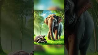 Elephant vs tortoise combination Anup animation #animals #animation