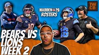 Chicago Bears vs Lions Madden 26 (Rosters) Week 2 Sim Reaction | Ben Johnson’s Return