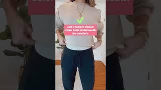 How to Style a Crop Top without Showing Tummy | Crop Top | Crop Sweatshirt #shortsmaschallenge