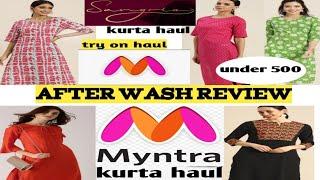 After wash review | Myntra kurti | Sangria | Anouk | libas | One MixTape