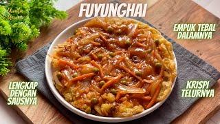 Resep fuyunghai favorit yang empuk tebal dalamnya dan telurnya krispi lengkap dengan saus asam manis