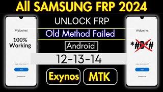 Old Method Failed-Samsung Frp Bypass 2024|Android 12/13/14|Google Account Remove bypass FRP.