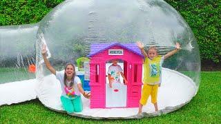 Vlad and Niki build Inflatable Playhouse for children