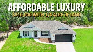 AFFORDABLE New Home In Ocala, Florida With 2-Car Garage On 1/4 Acre Lot!