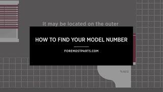 How to find your model number