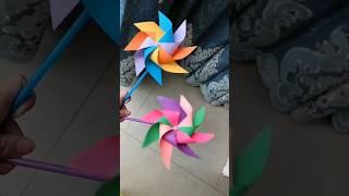 একটু ছোটবেলায় ফিরে যাওয়া যাক  Kids Paper Fan #shorts  #shortvideo  #viral #craft @techandtips86 ​