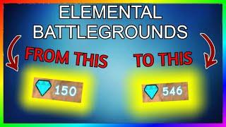 How To Get Gems Quickly In Elemental Battlegrounds! ROBLOX