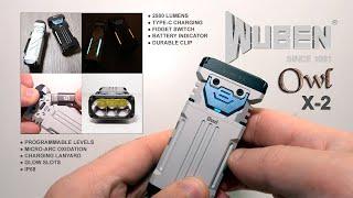 WUBEN Owl X-2 flat rechargeable EDC Flashlight - Little Beast, Mighty Power!!!!