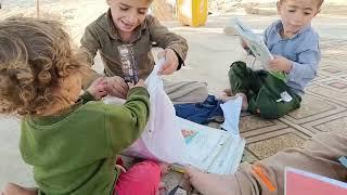 "Zahra's Kids' Joy from Buying New School Supplies Before the School Starts!"