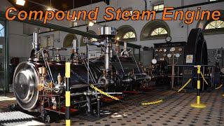 Tandem-Compound Steam Engine driving a Flywheel Generator at the Schlieren Gasworks