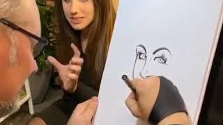 ️This person draws funny caricatures of people|Этот человек рисует смешные карикатуры на людей